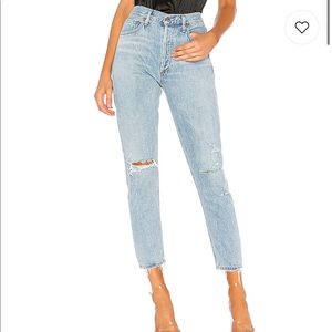 AGOLDE Jamie High Rise Tapered Jeans in Shakedown